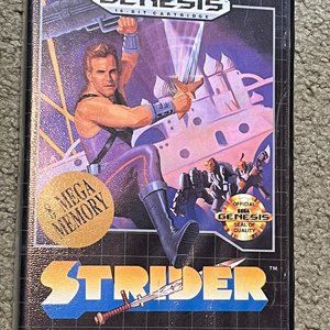 Cased Sega Genesis Master System game 1990 “Strider” Role Playing Game 16 Bit